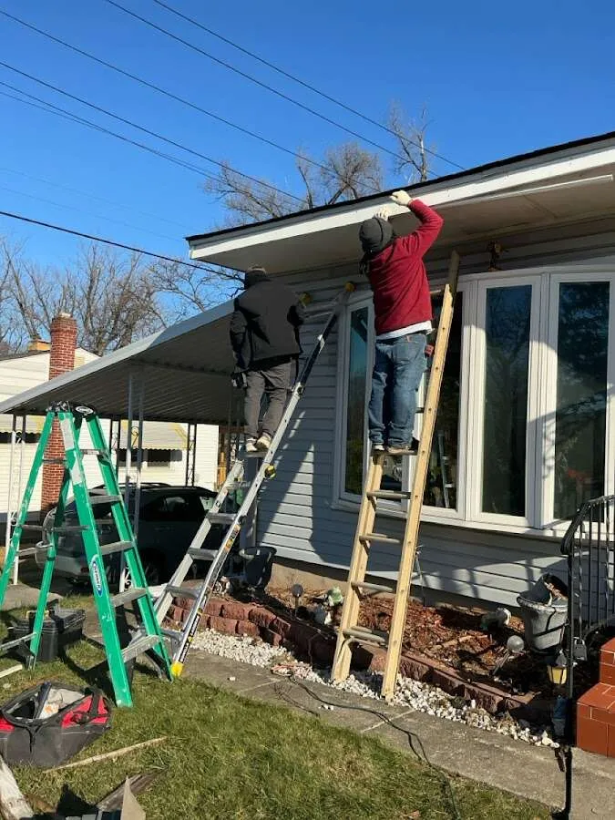 Restoration crew performing exterior repair in Wappinger